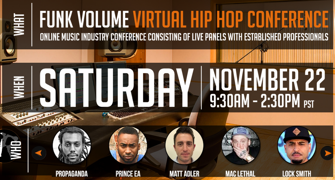 Virtual Hip Hop Conference, Presented by Funk Volume: November 22nd