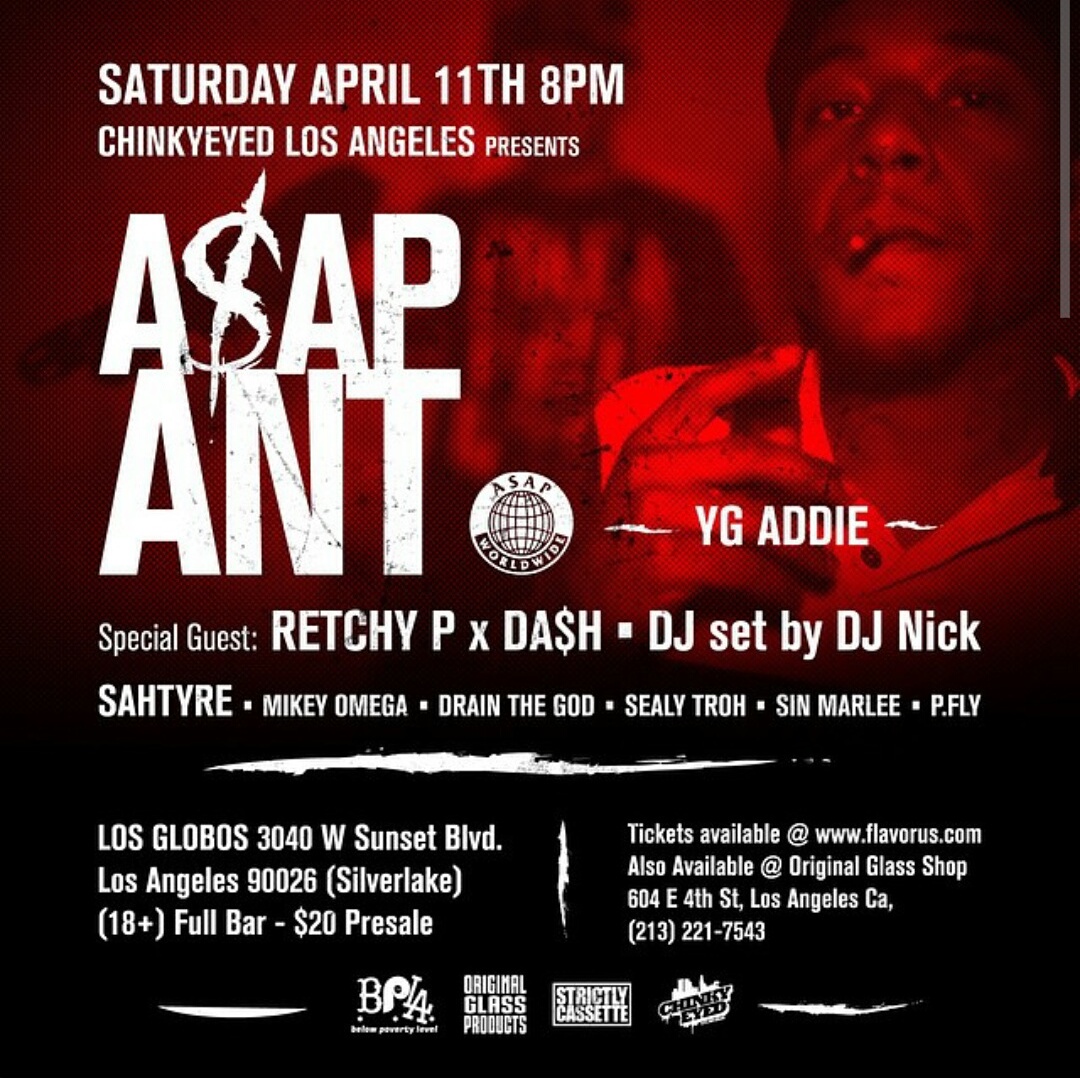 A$AP Ant x Retchy P x Da$h x DrainTheGod x Sin Marlee + More! 4/11