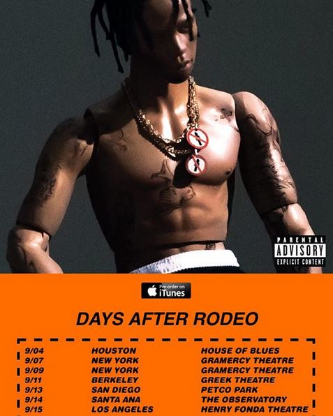 Travi$ Scott Days After Rodeo Tour Dates Announced