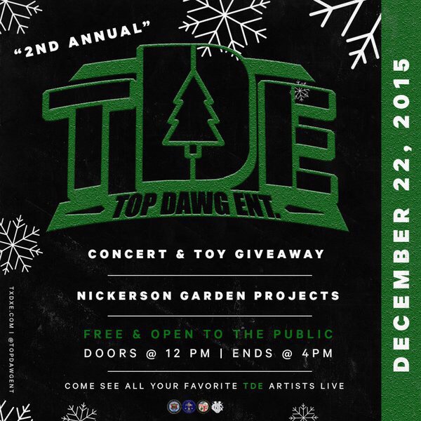 2ND ANNUAL TDE CONCERT & TOY DRIVE