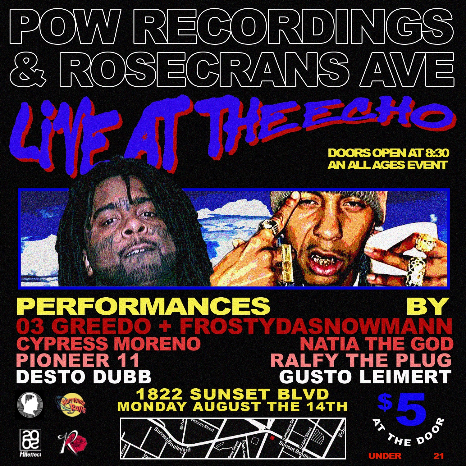 POW Recordings & Rosecrans Ave Live At The Echo 8/14/17 Recap