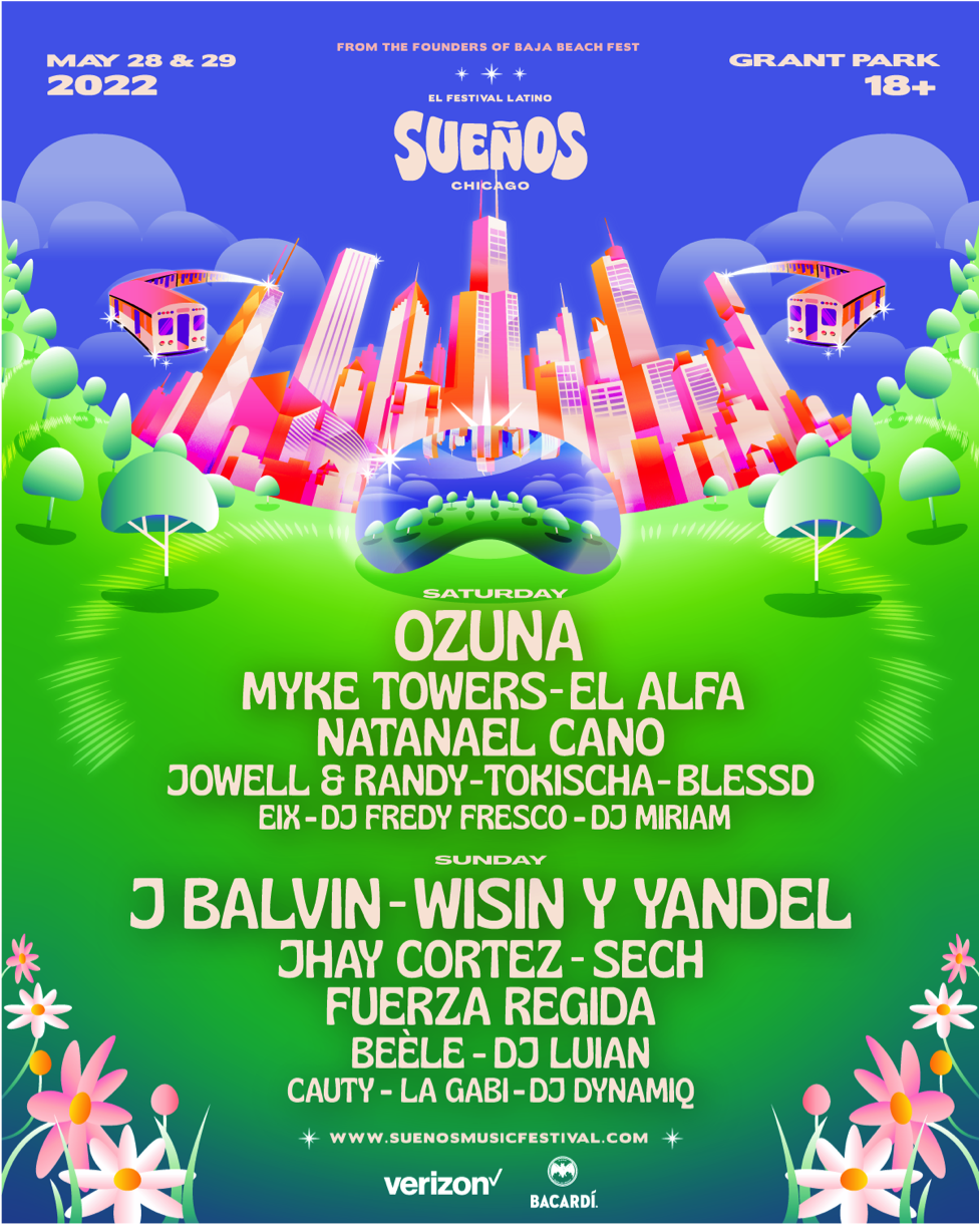 Sueños Music Festival In Chicago Headlined By J Balvin, Ozuna, Wisin Y Yandel May 28th-29th