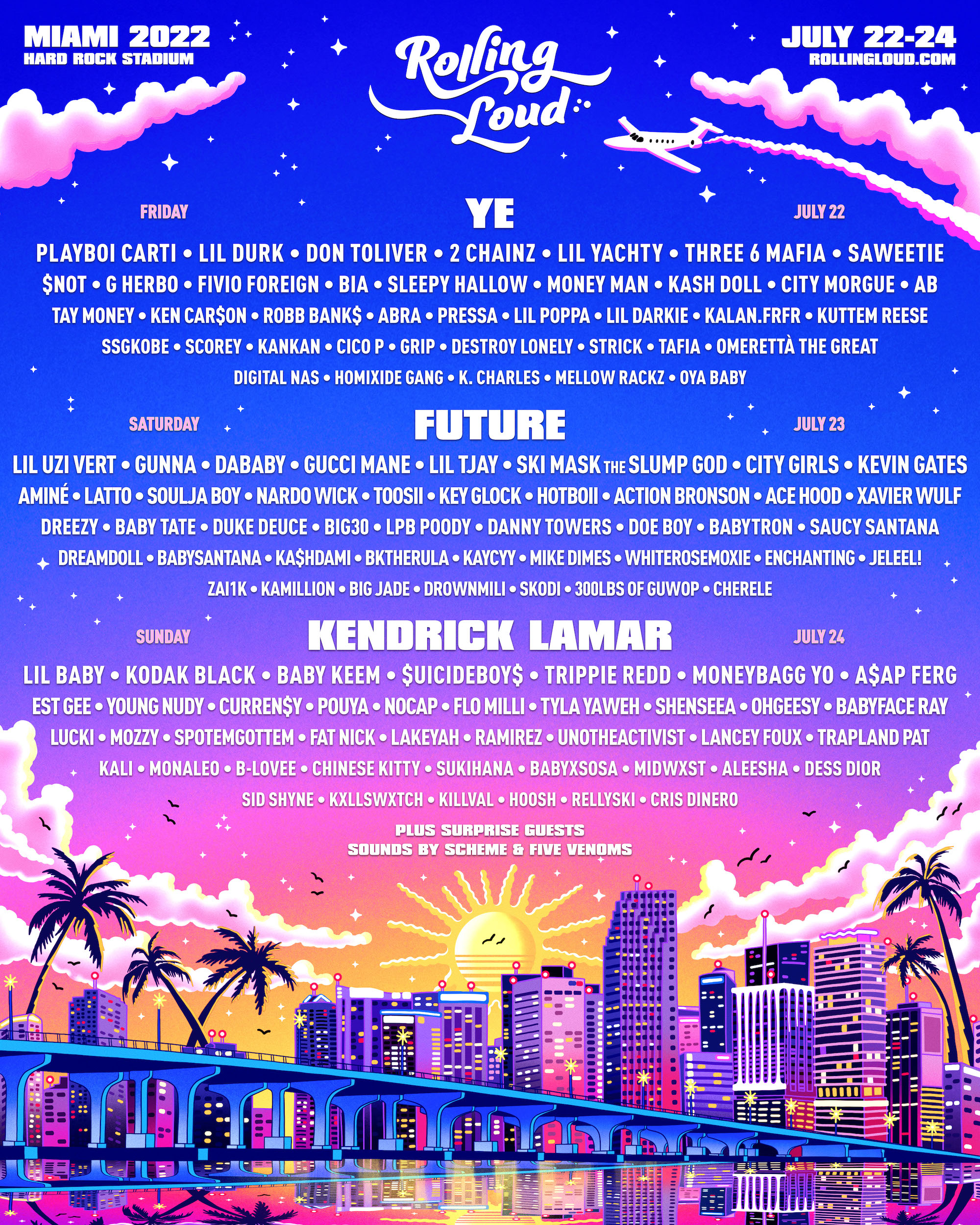 Rolling Loud Miami 2022 Featuring Kanye West, Kendrick Lamar and Future
